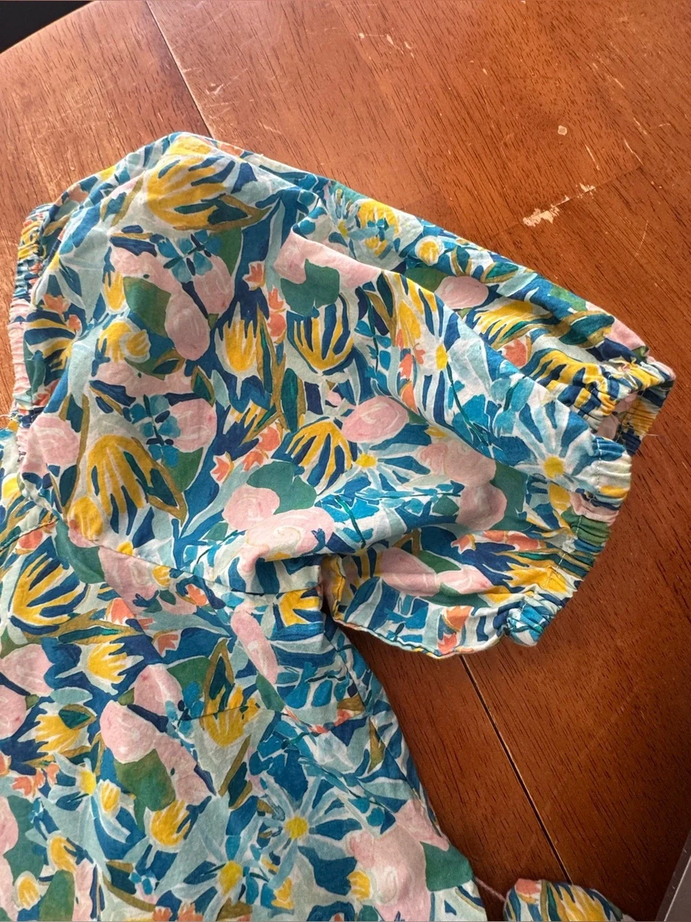 Jade by Melody Tam Multicolor Floral Dress — Blue, Pink & Yellow Size Small